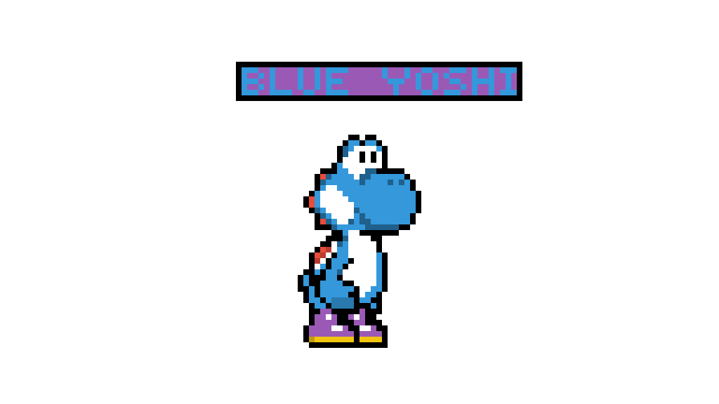 Pixilart Light Blue Yoshi by Anonymous