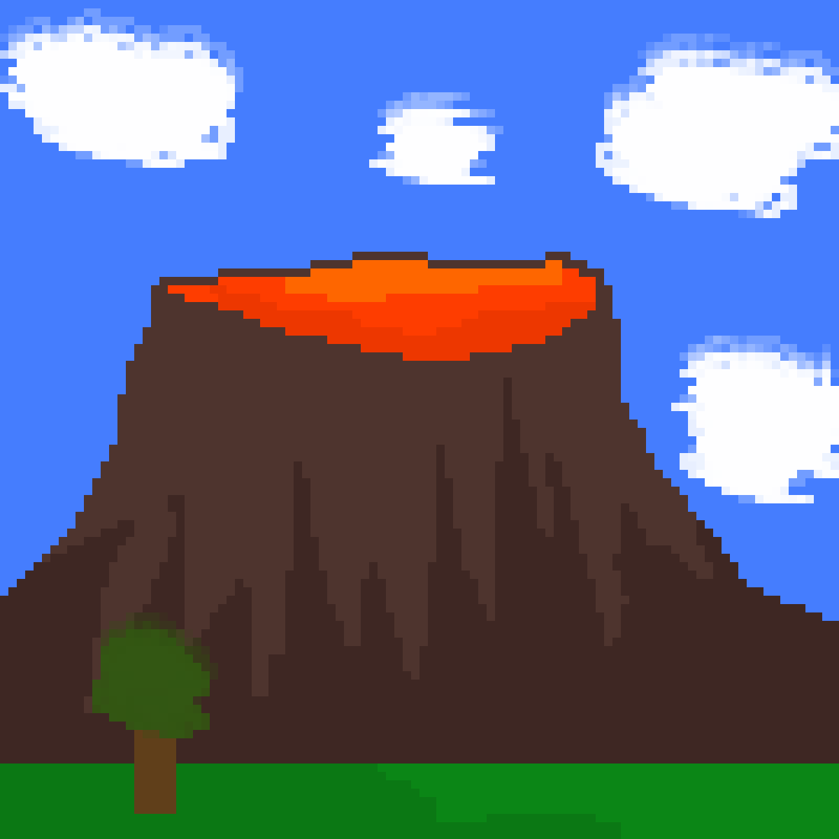 Pixilart My volcano gif by Artanddrawing