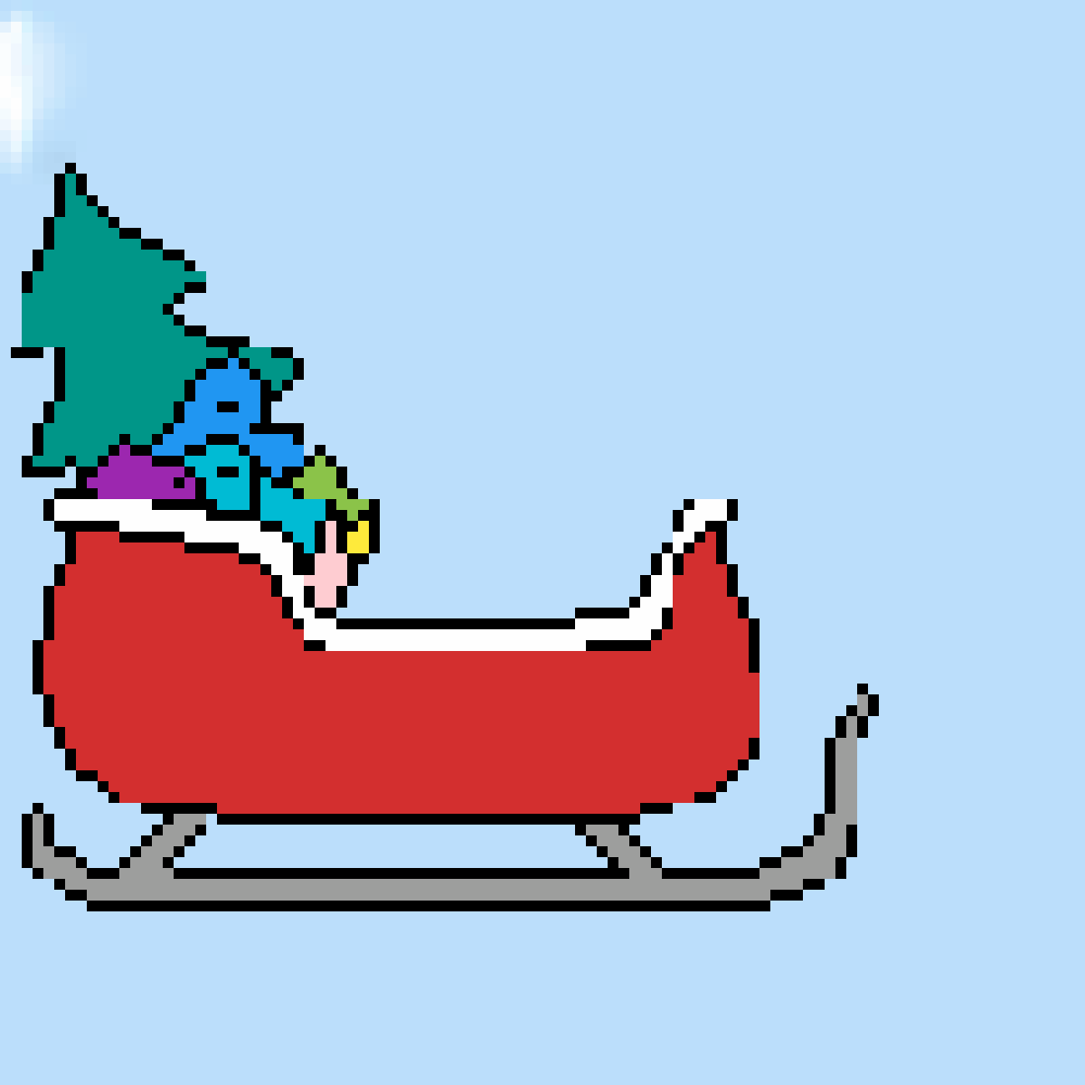 Pixilart Sleigh gif by deepluxury