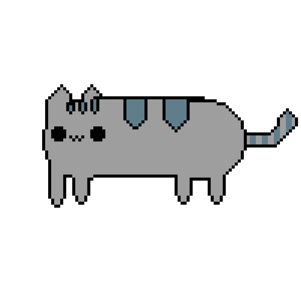 Pixilart pusheen pixel art ) by Anonymous