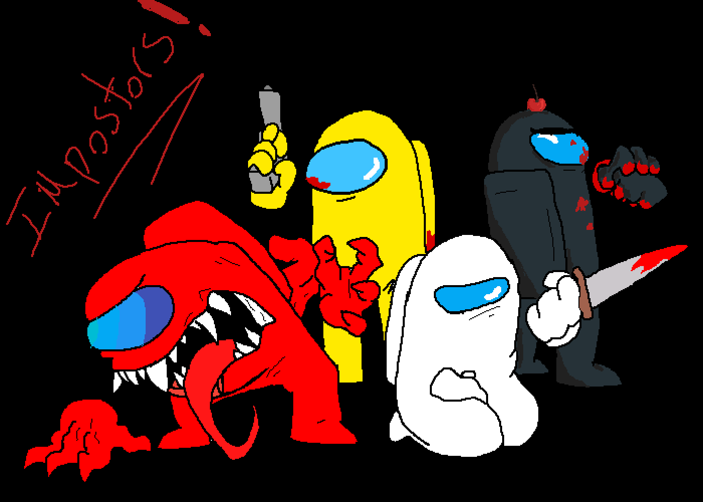 Pixilart imposter vs crew by jordanduquette