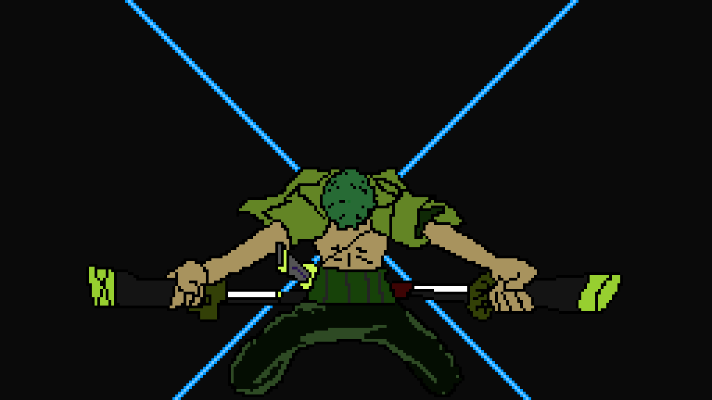 One Piece Zoro Pixel Art