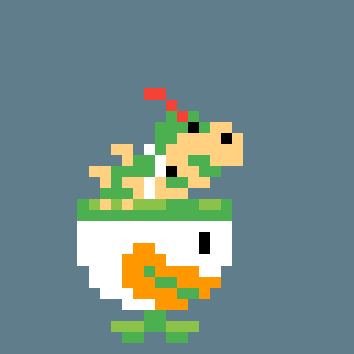 8 Bit Pixel Art Bowser