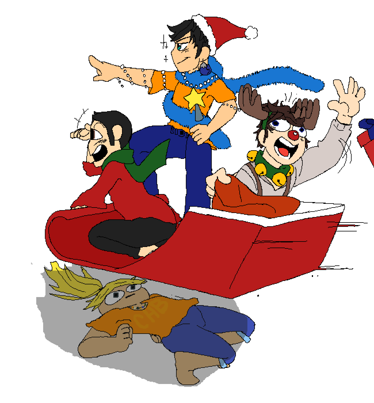 Pixilart Percy Jackson on Christmas by NerdyWolf13Time