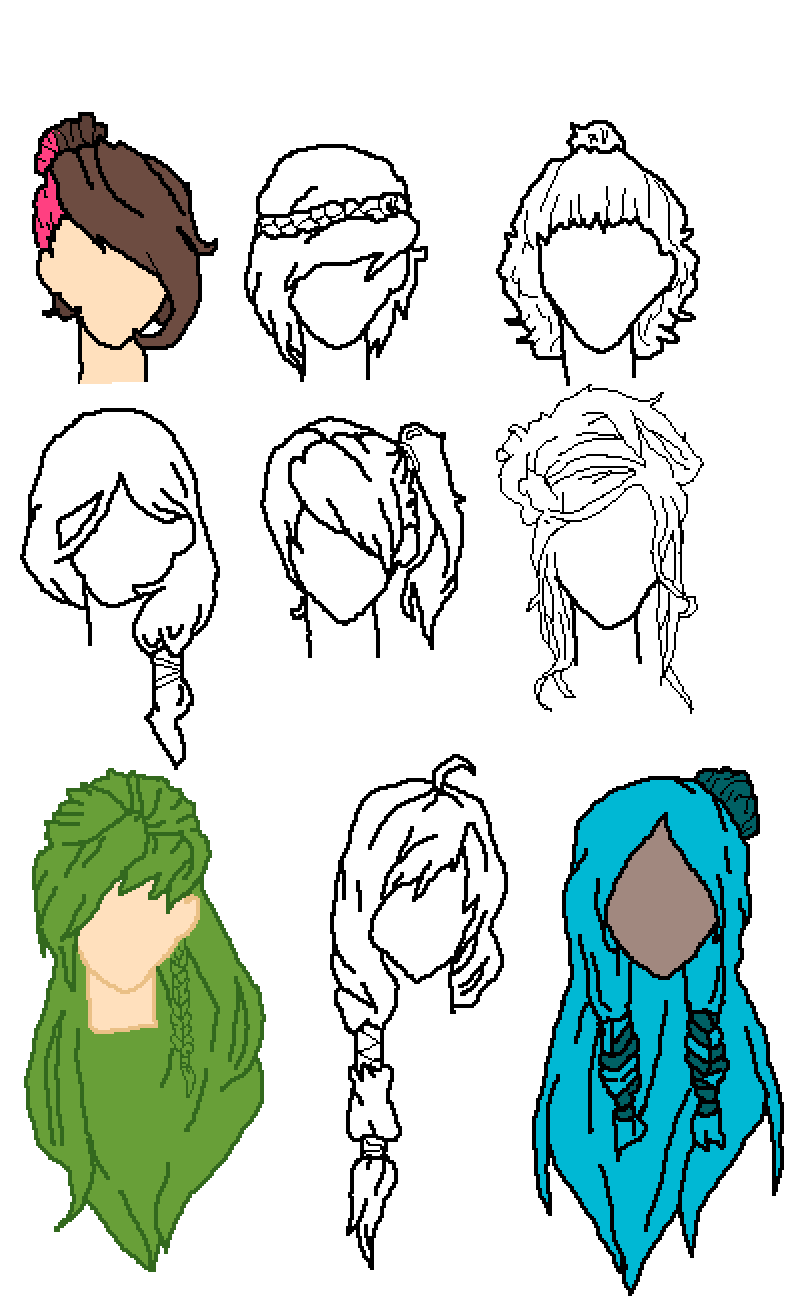 Editing hair color! Free online pixel art drawing tool Pixilart