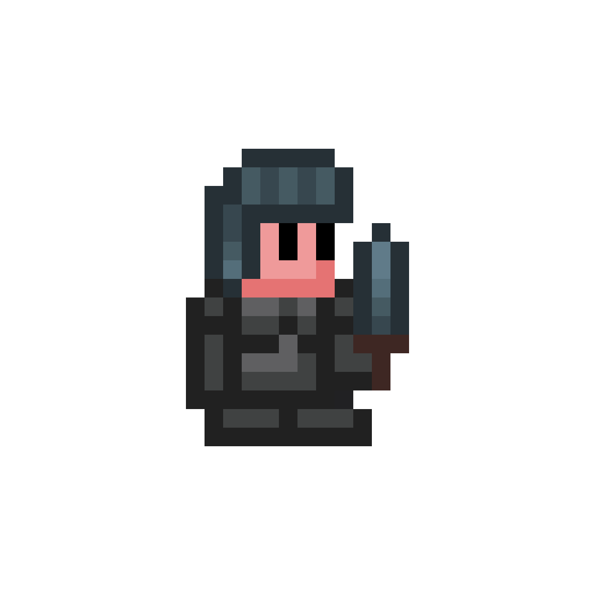 Pixilart 8bit knight sprite (attack) by falc0n
