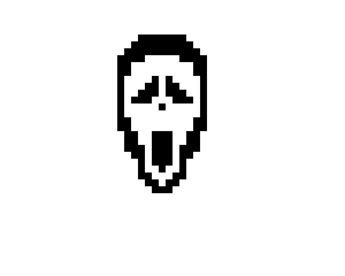 Editing Ghost Face Free online pixel art drawing tool Pixilart