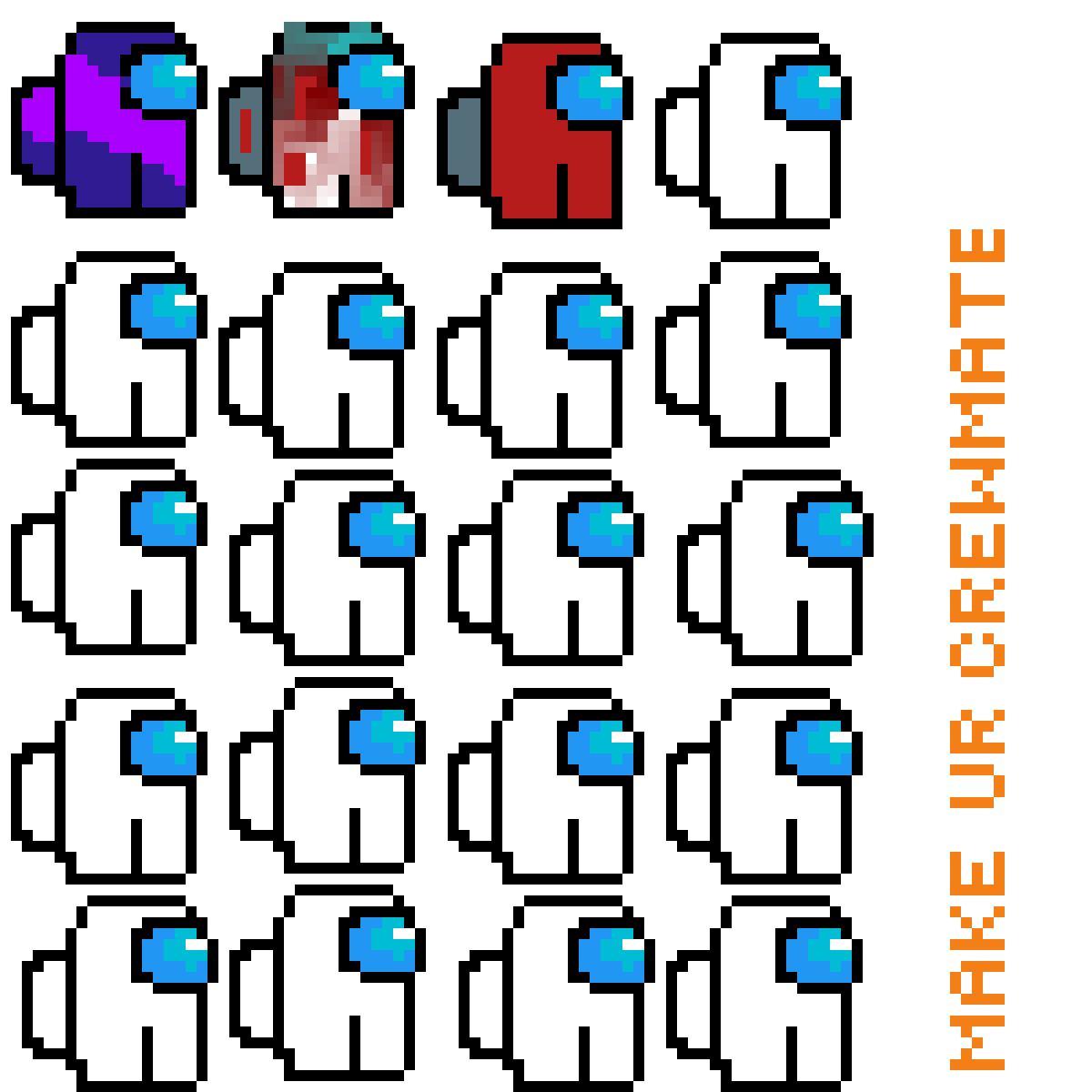 Editing create among us character Free online pixel art drawing tool