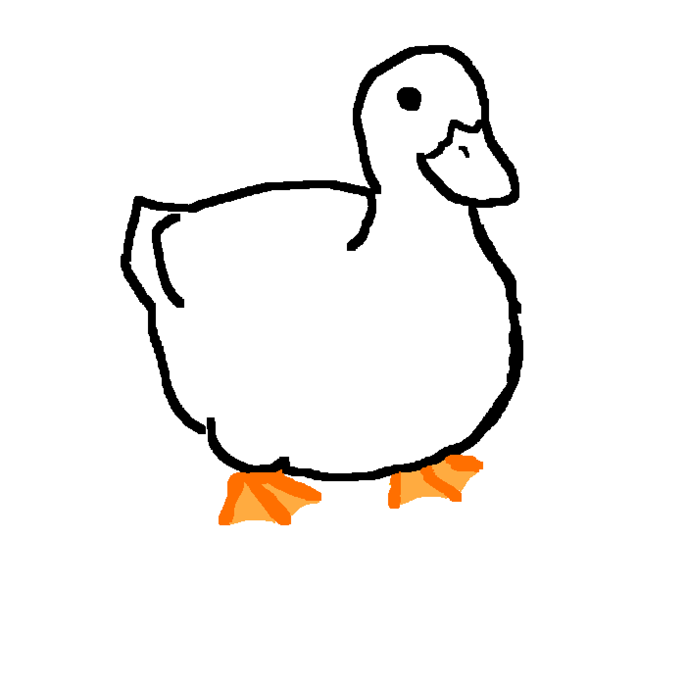 Pixilart duck base by catsarethebest