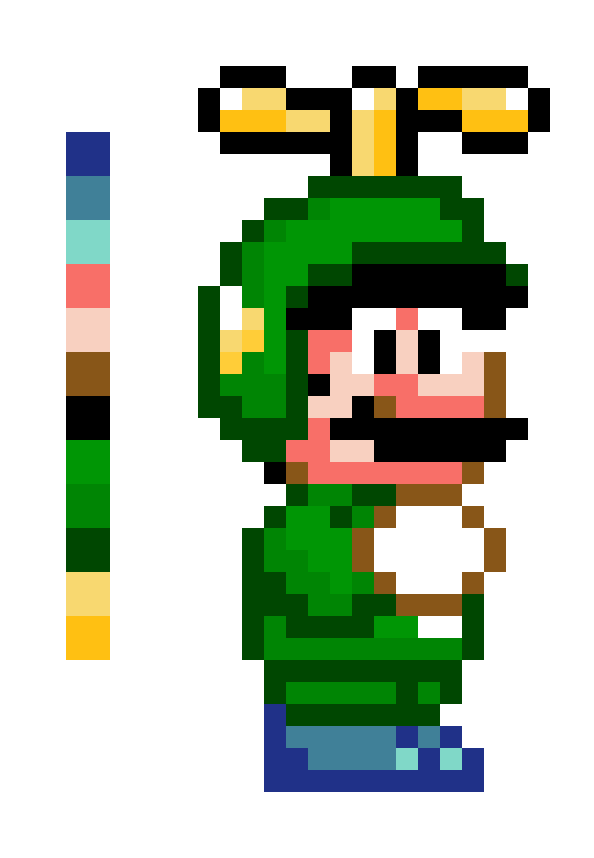 Editing SMW Propeller Luigi Free online pixel art drawing tool Pixilart