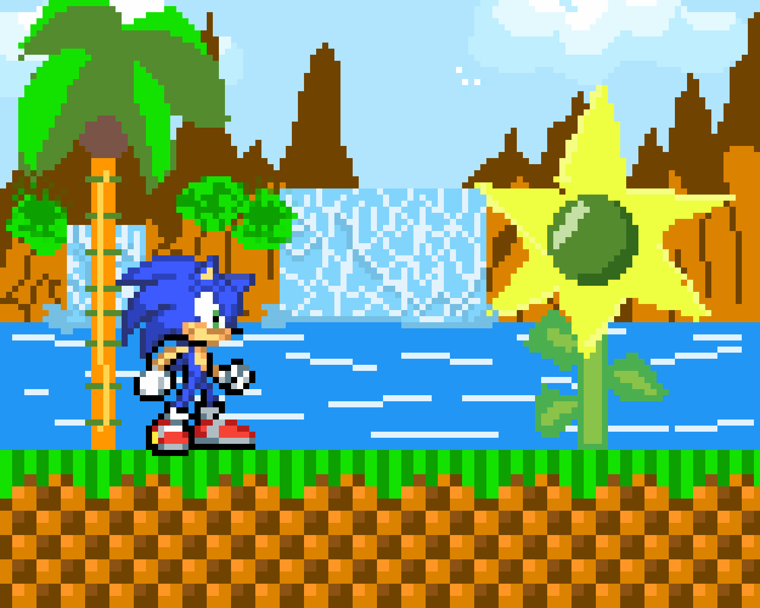 Pixilart Green Hill by Tristan777