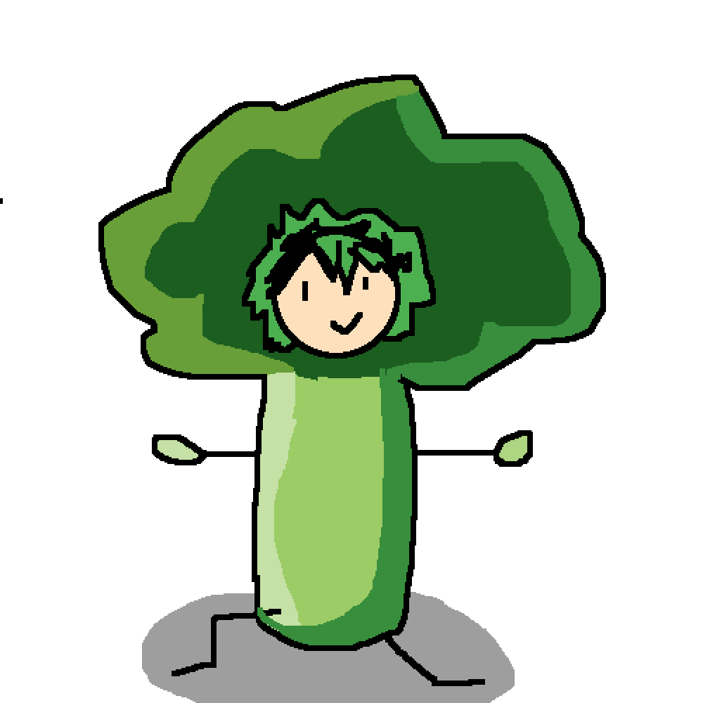 Pixilart Deku as broccoli by chibichan