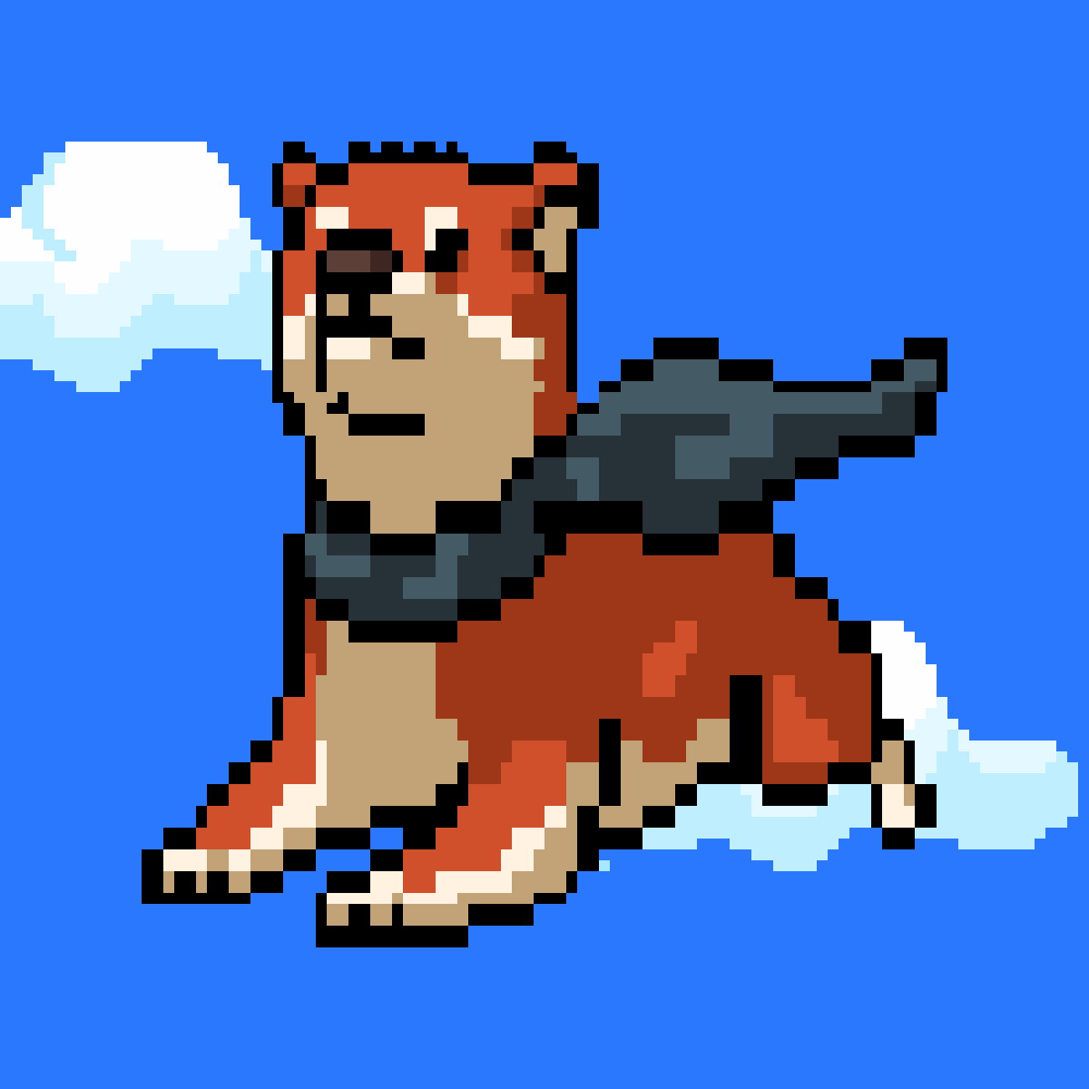 Pixilart Flying dog by tedoggy