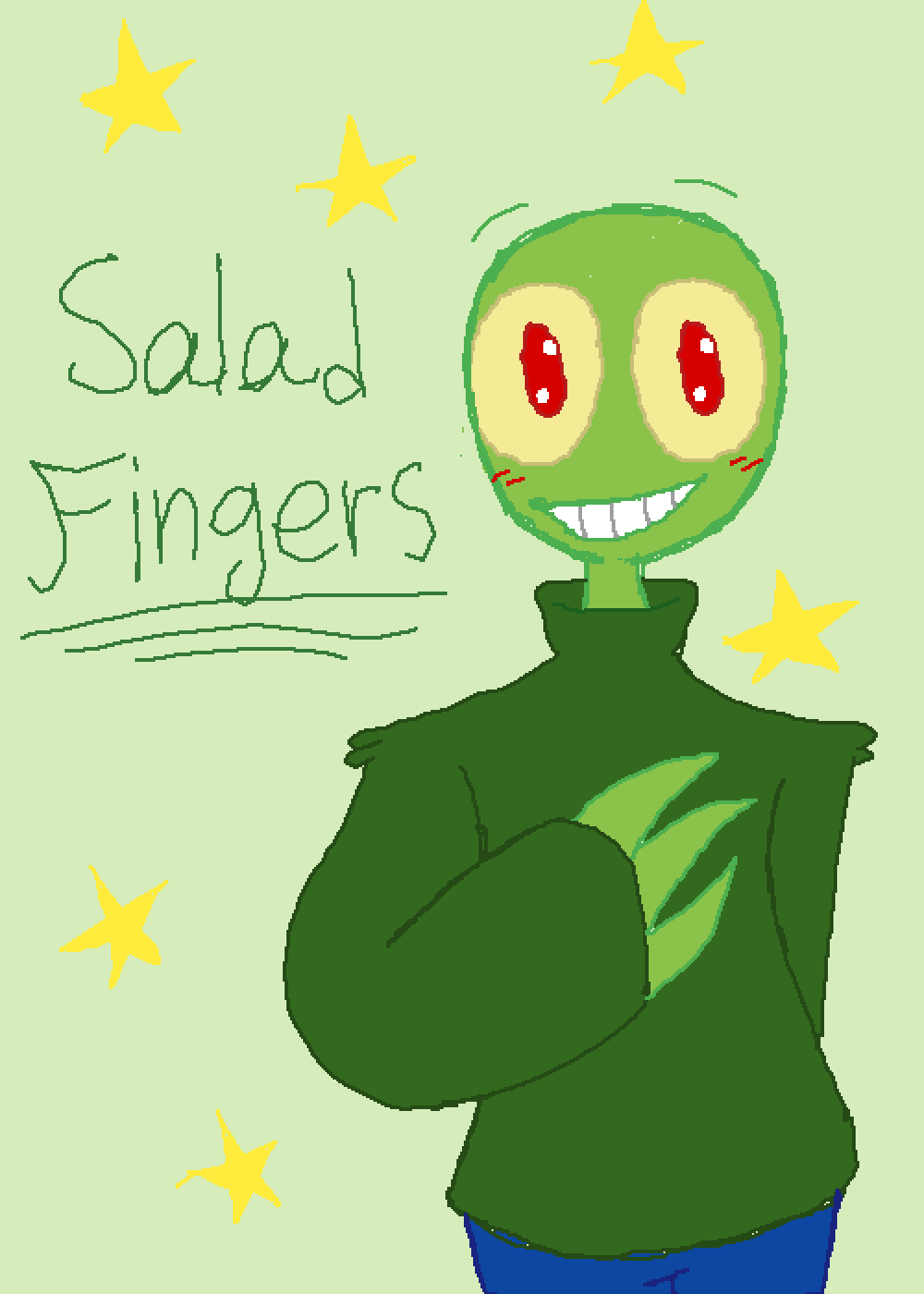 Pixilart Salad Fingers by 3Rr0rBlack