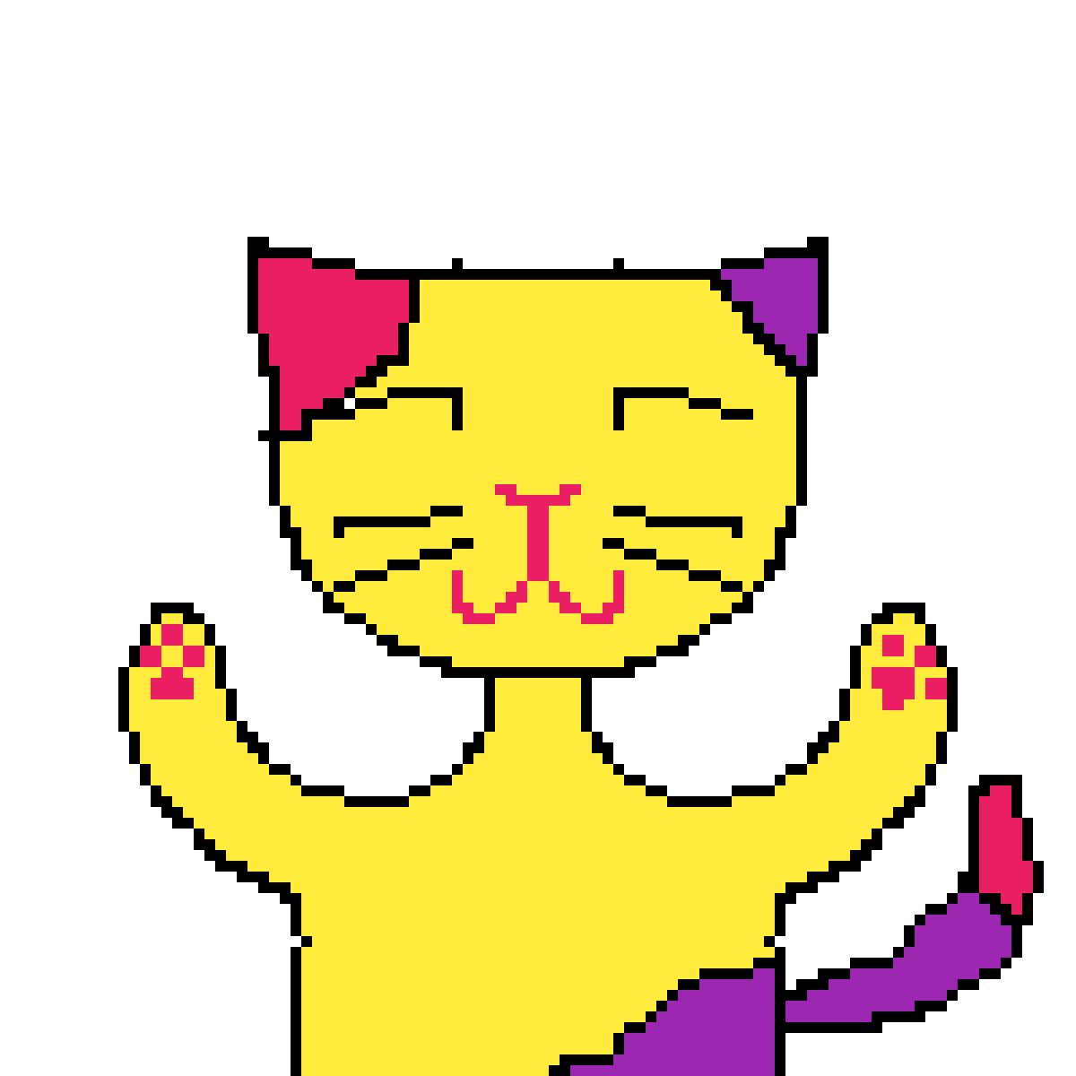 Cat Waving Goodbye Animation