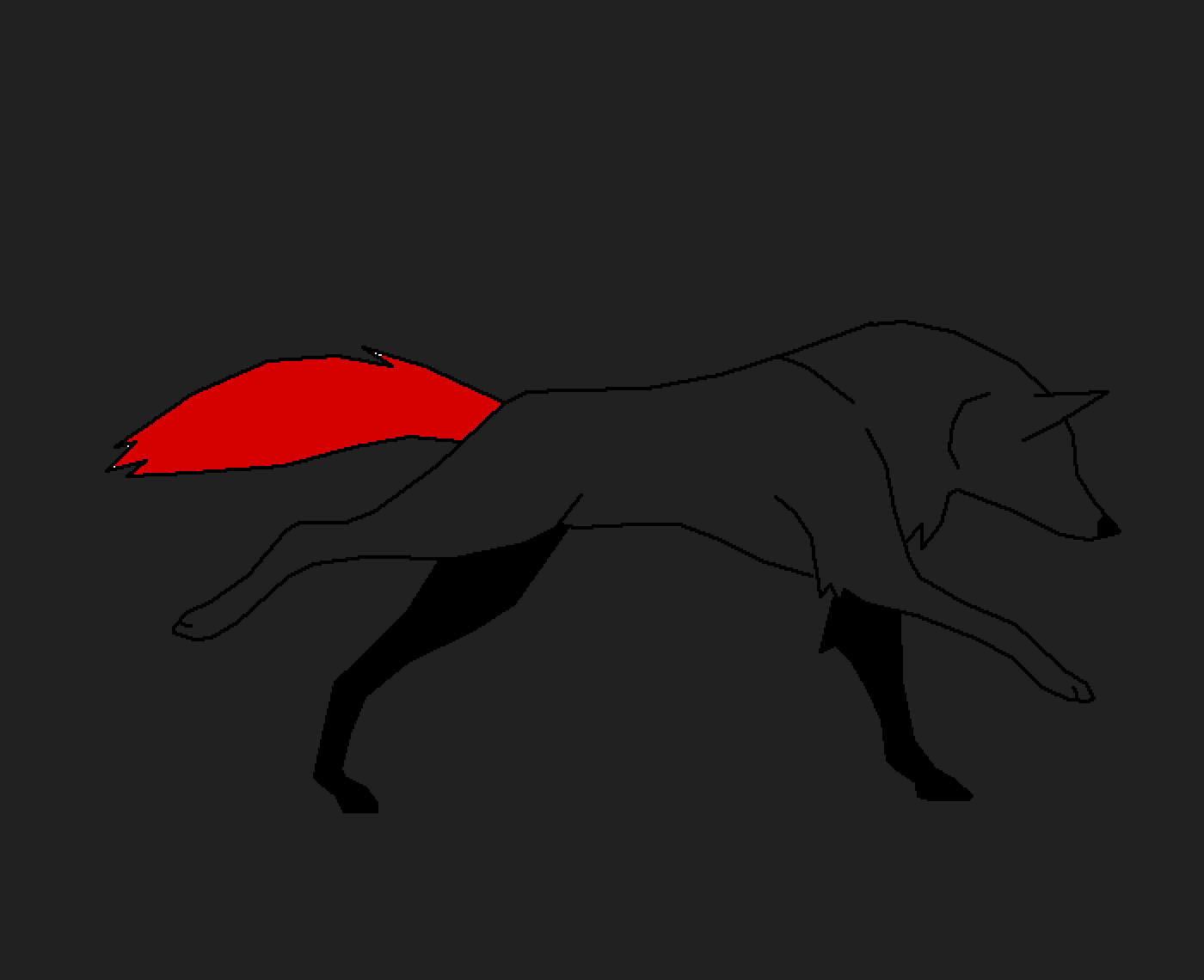 Red Wolf Running Gif