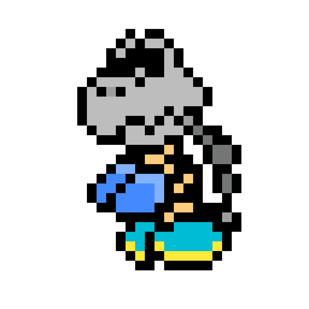 Pixilart Dry Bones Walk Animation by MrBowser