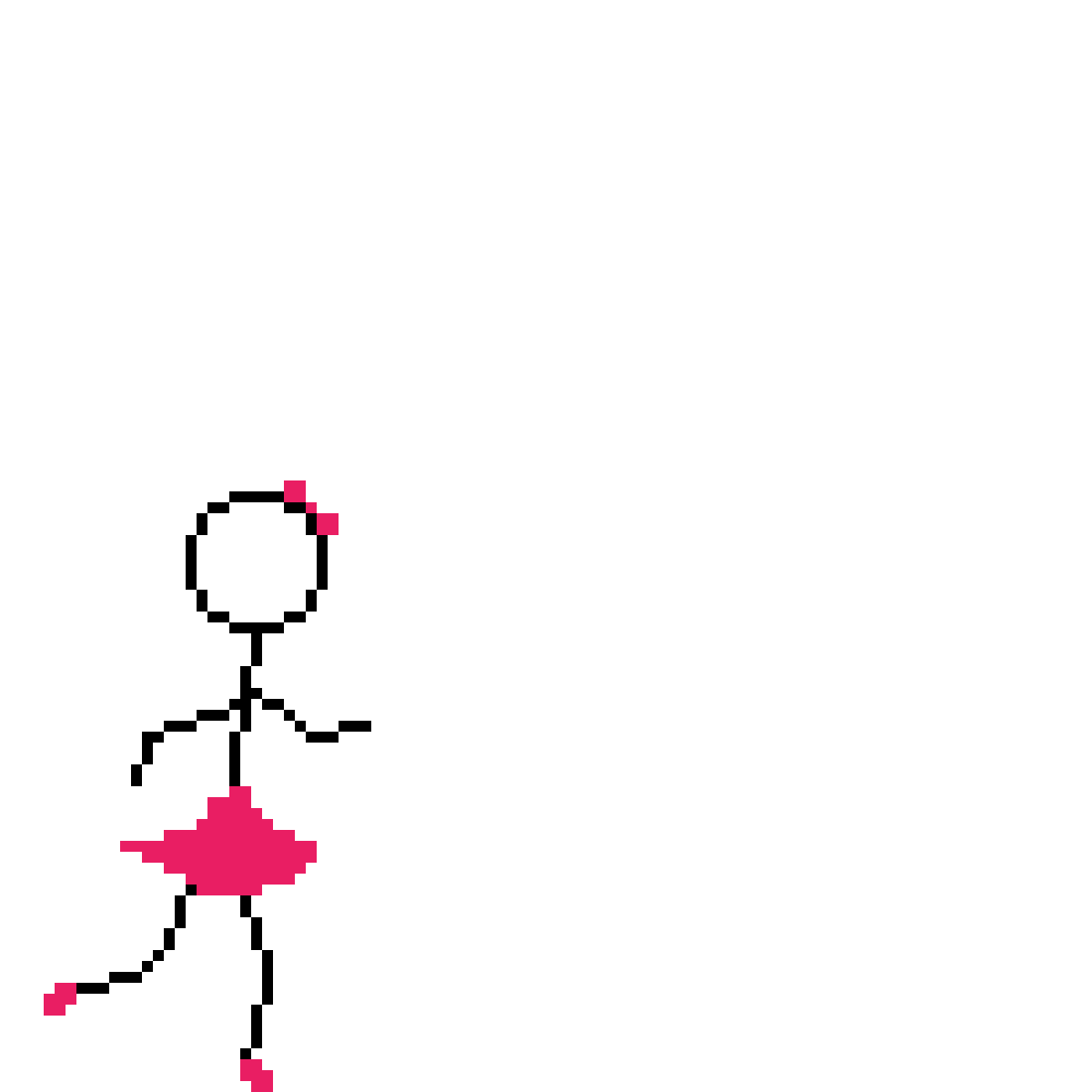Editing The Walking Stick Girl Free online pixel art drawing tool