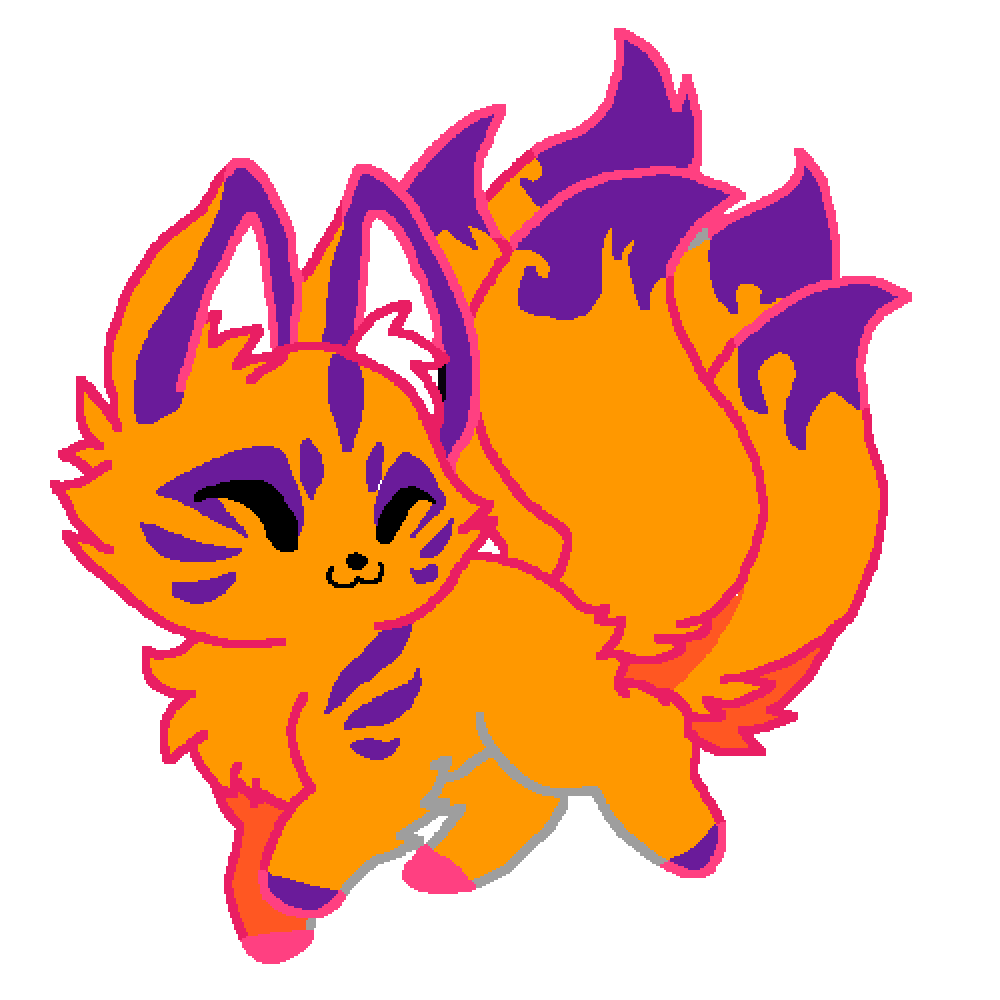 Pixilart Kitsune Fox base by RTXtyce