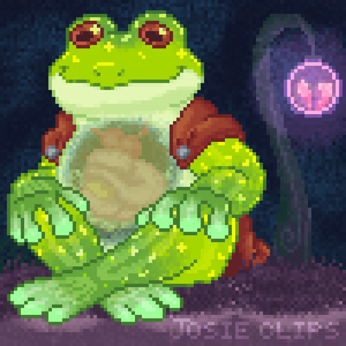 Pixilart Glass Frog at Ease by JosieClips