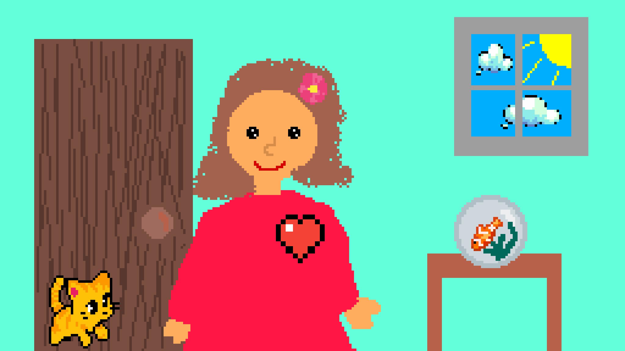 Pixilart GIRL IN RED by MegaDrawer123