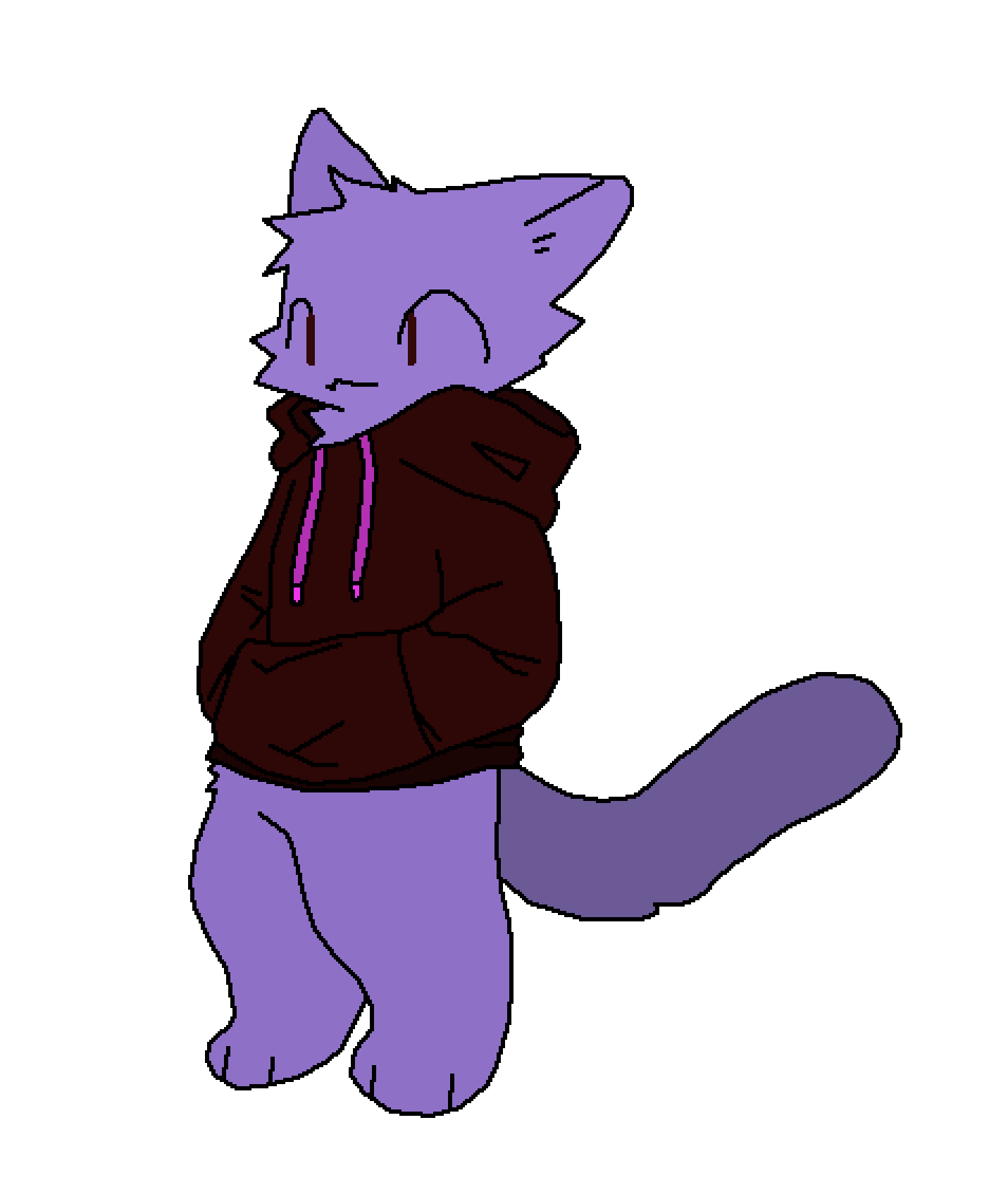 Pixilart anthro cat hoodie base by DuolingoPlus