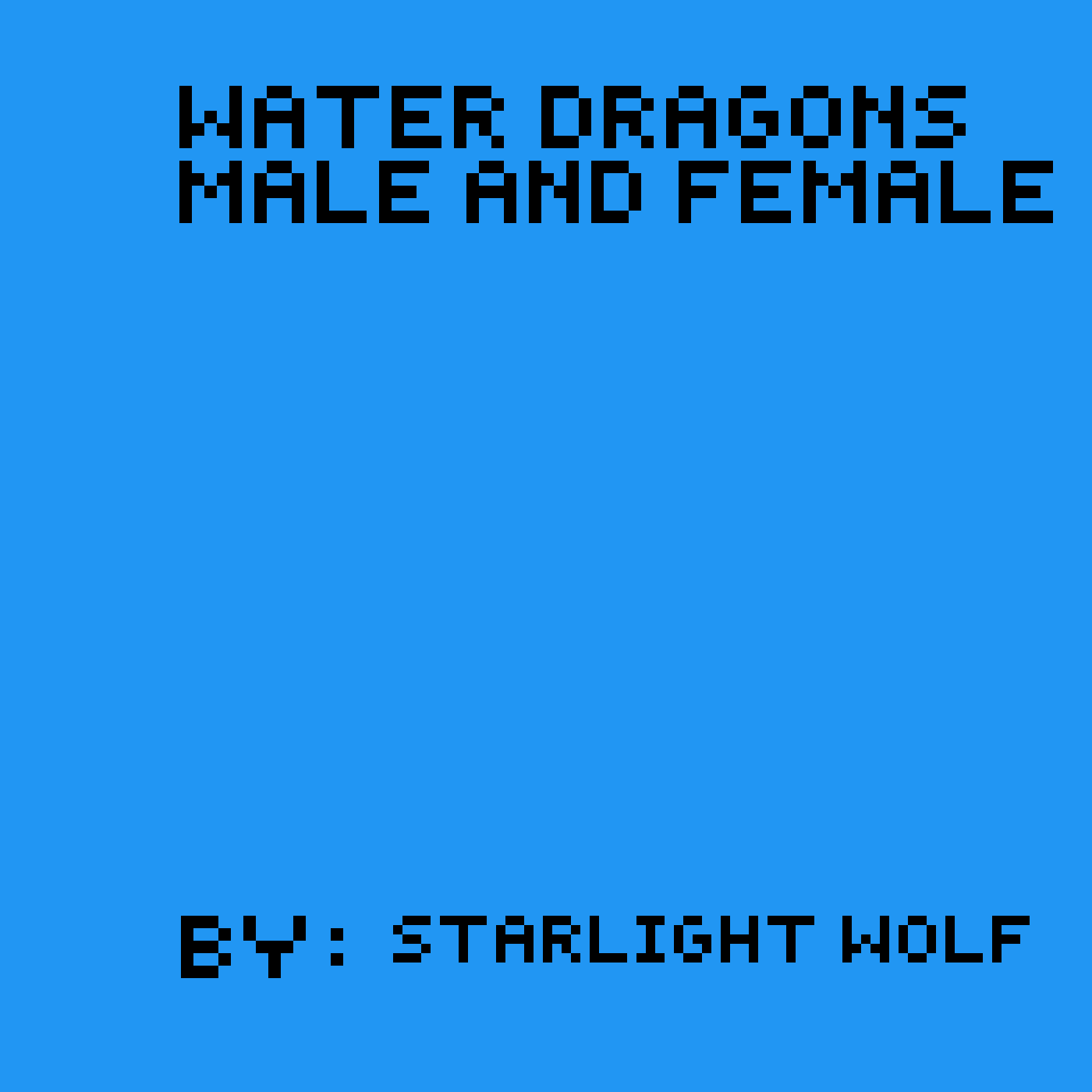 Pixilart water dragons by starlightwolf