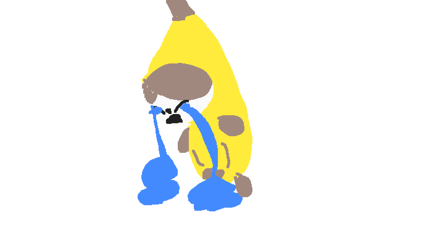 Pixilart banana cat crying meme by GalitheFox34