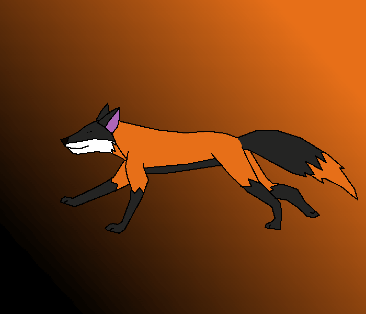 Pixilart Fox Running by silverypupply