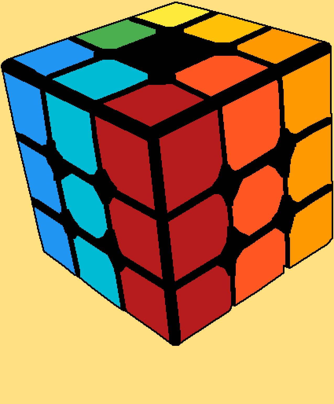 Pixilart Rubik Cube Rainbow by Wtcn