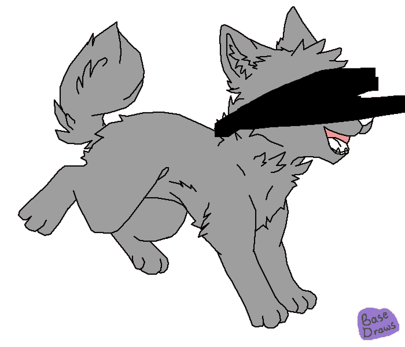 Pixilart Wolf Pup Base by babywolf0505