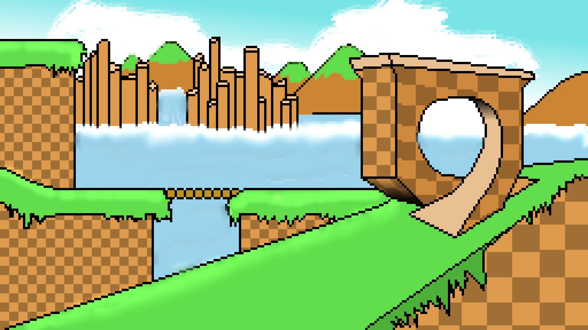 Pixilart Green HILL Zone by EyadMahm0ud