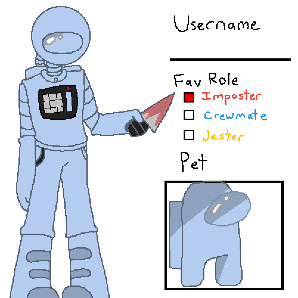 Pixilart Among Us OC Base by sapphire258