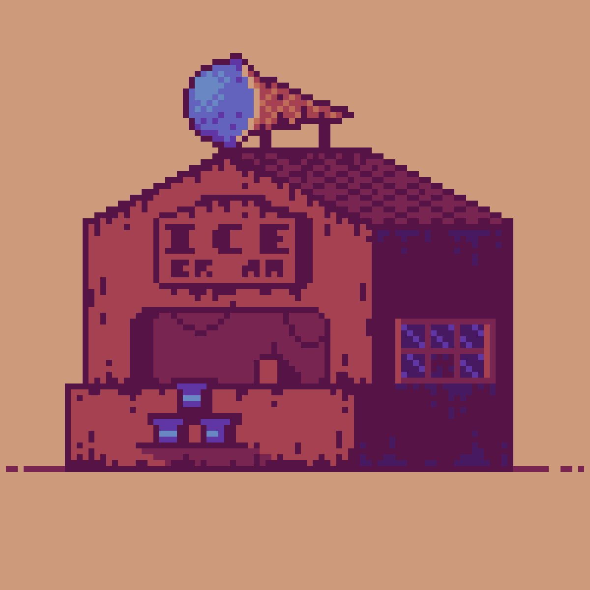Pixilart abandoned ice cream shop by Squirre1