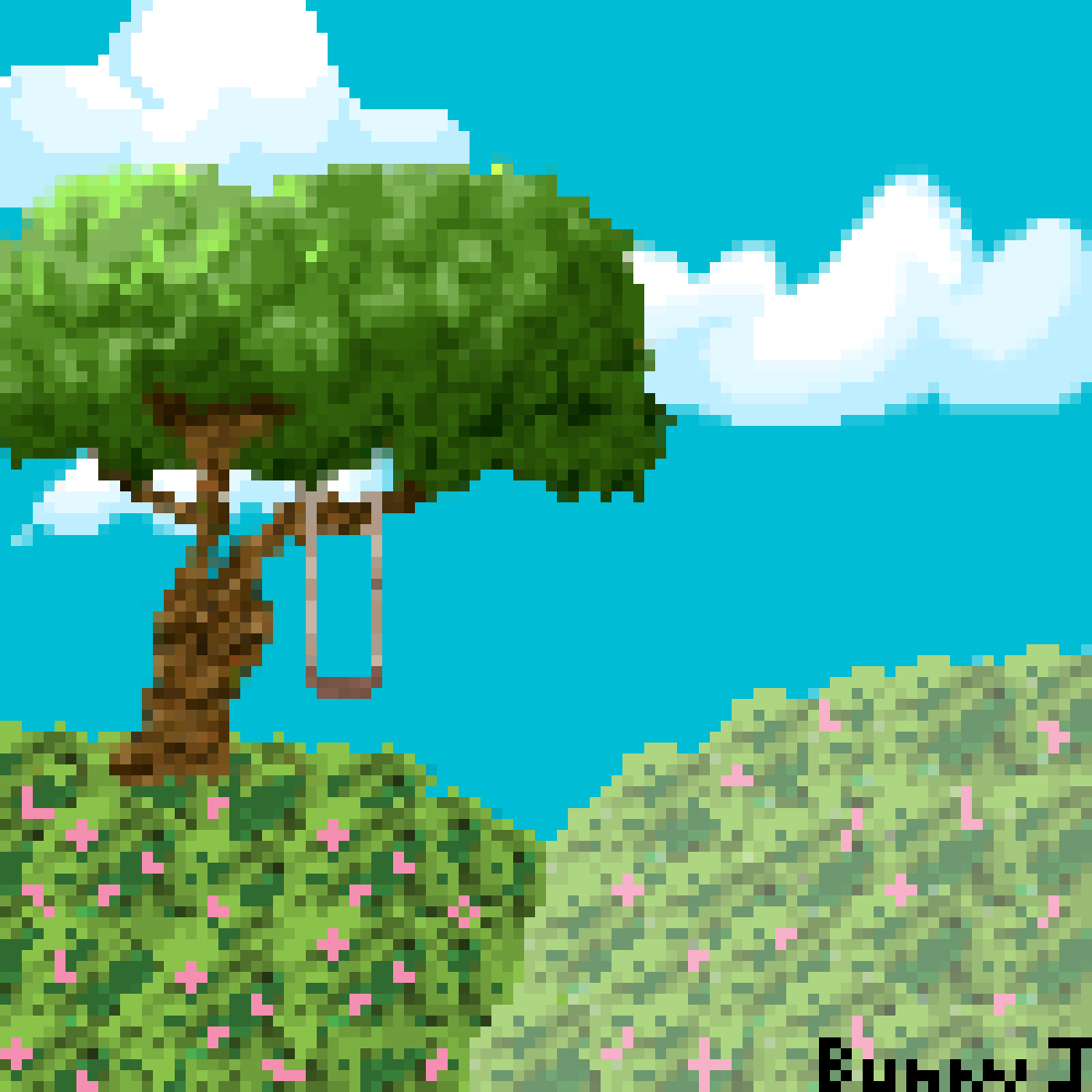 Pixilart Tree Swing by BunnyJ