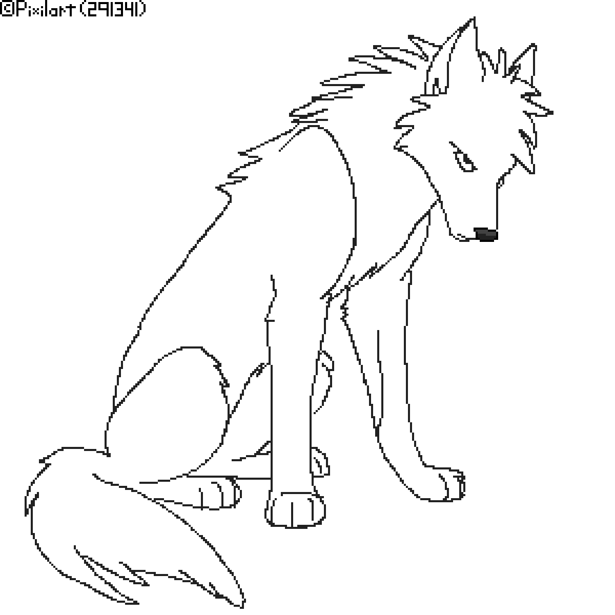 Pixilart Angry wolf base by ChosenOnes01