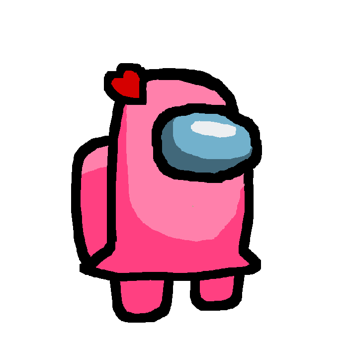 Among Us Logo Aesthetic Pink Gudang Gambar Vector PNG