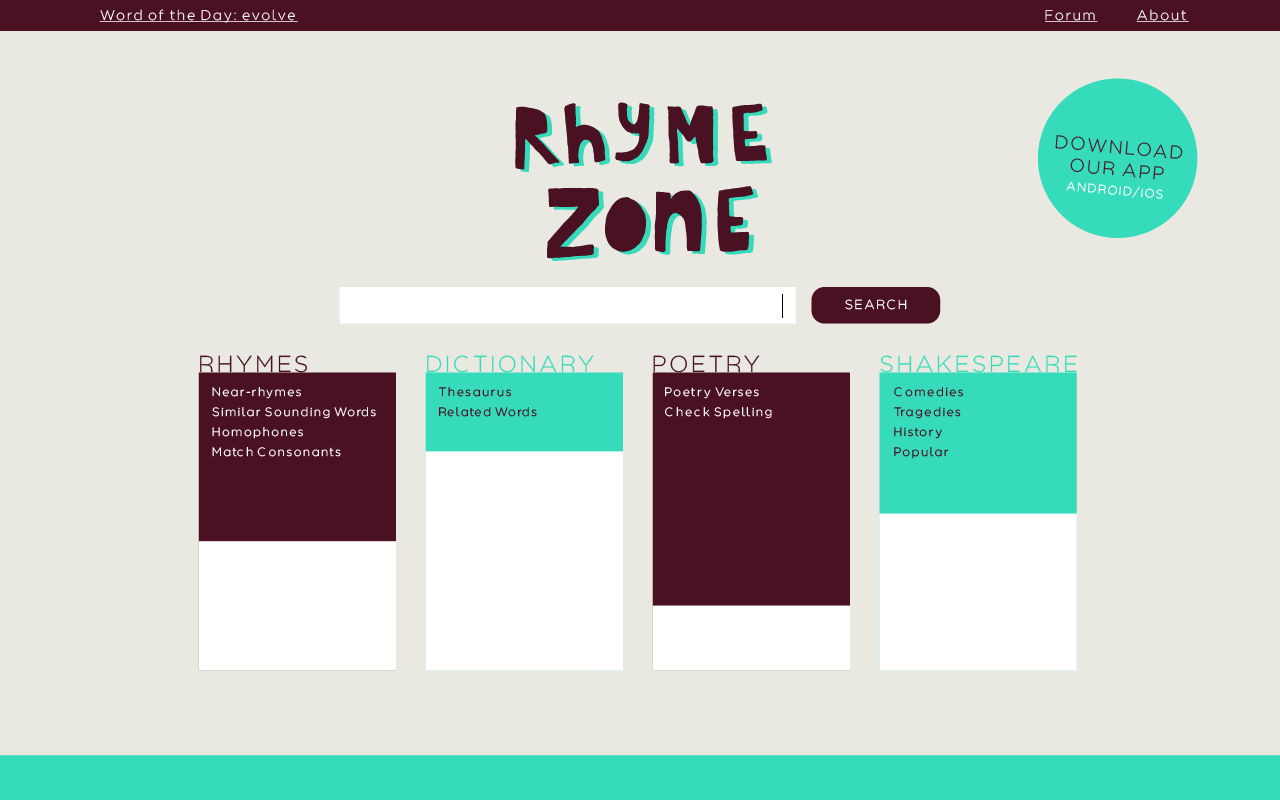 Rhyme Zone Prototypes Principles of Interaction Design