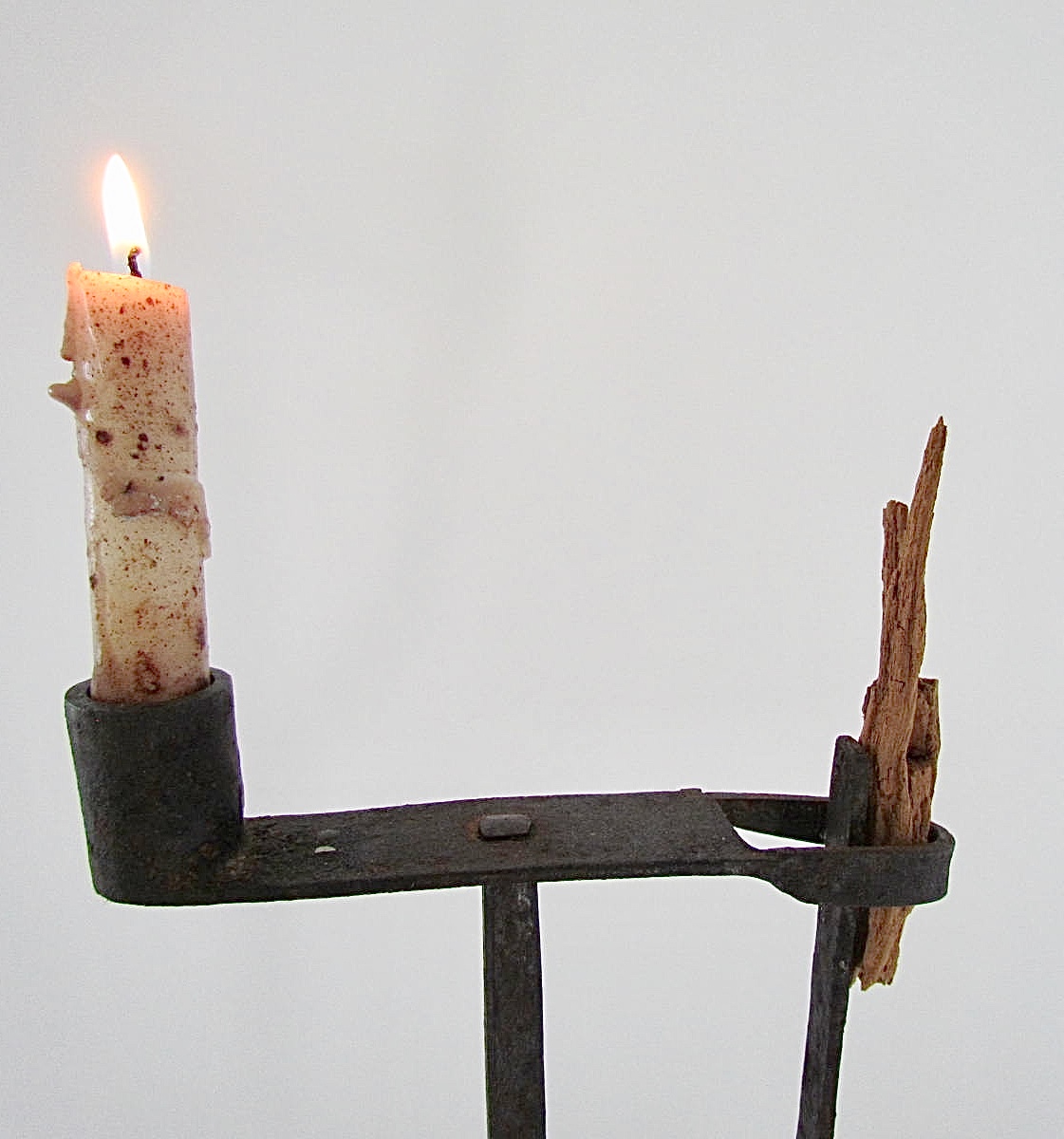 18th. century table top rush/candle Art Antiques Michigan