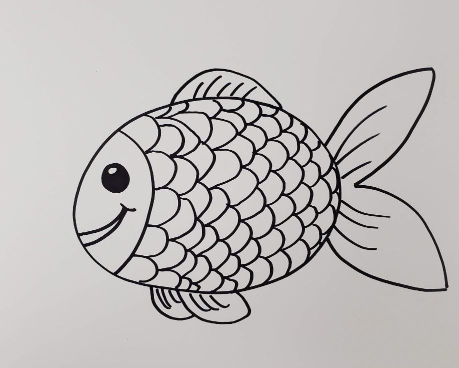 Fish Scales Drawing Easy There are many ways to draw a fish