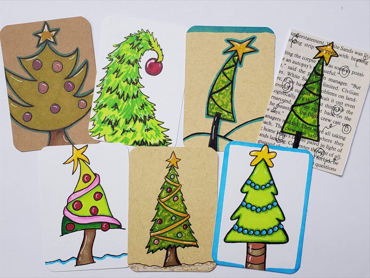 How to Draw a Christmas Tree Easy - Art by Ro