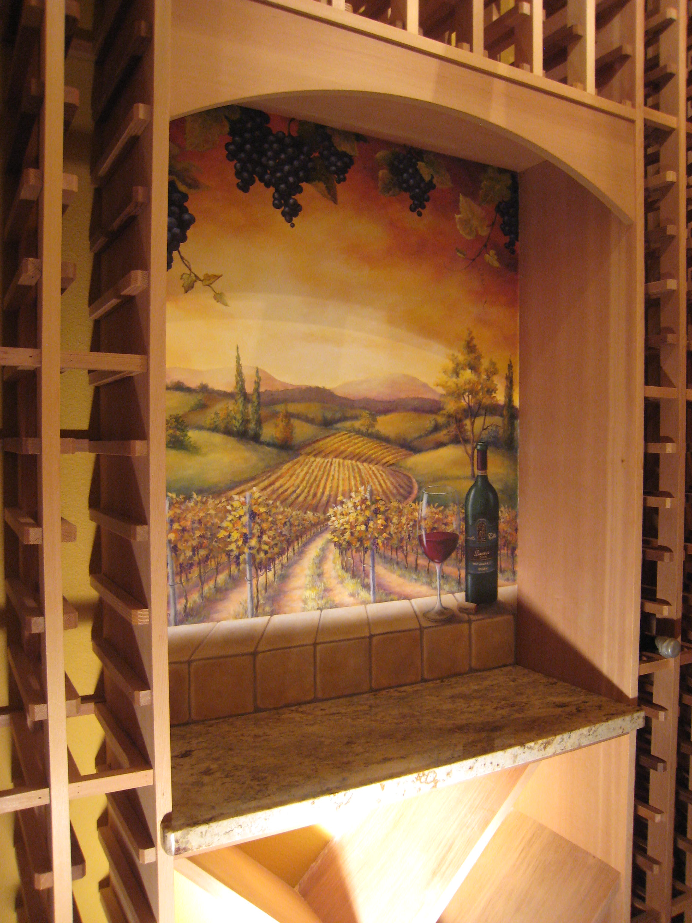 Wine Cellar Murals Art by Terry