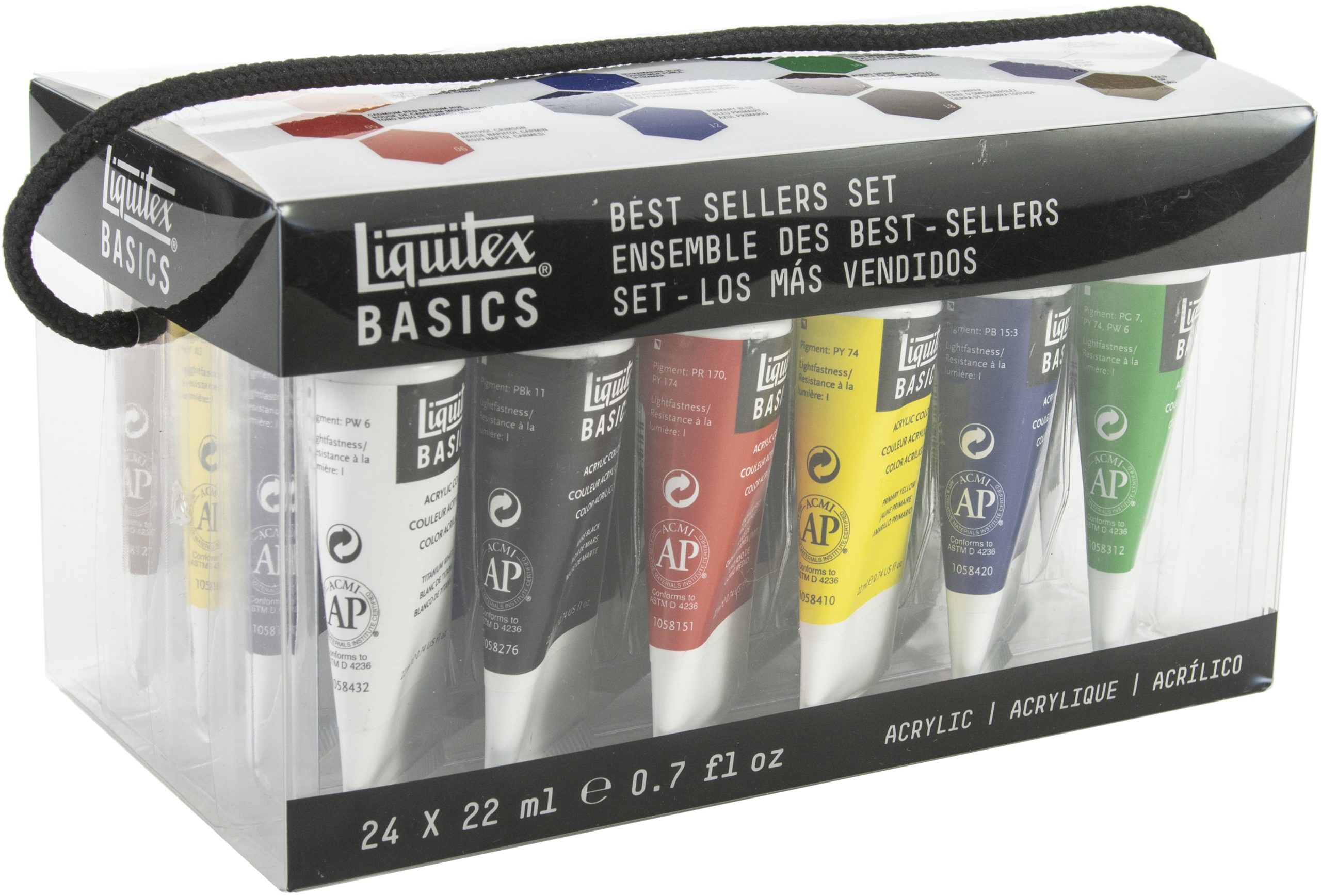 BASICS ACRYLIC SET of 24 x 22ml Art Cansel Art Supplies St. John