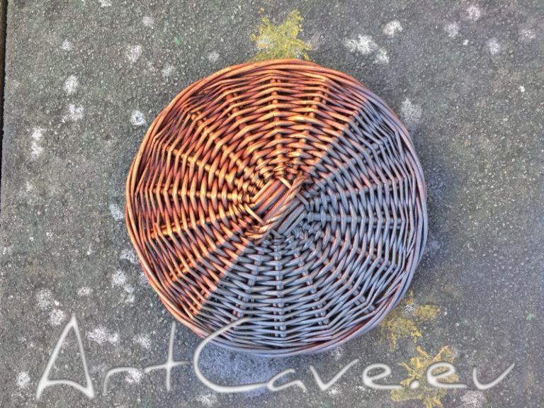 Spray painted wicker laundry baskets Art Cave