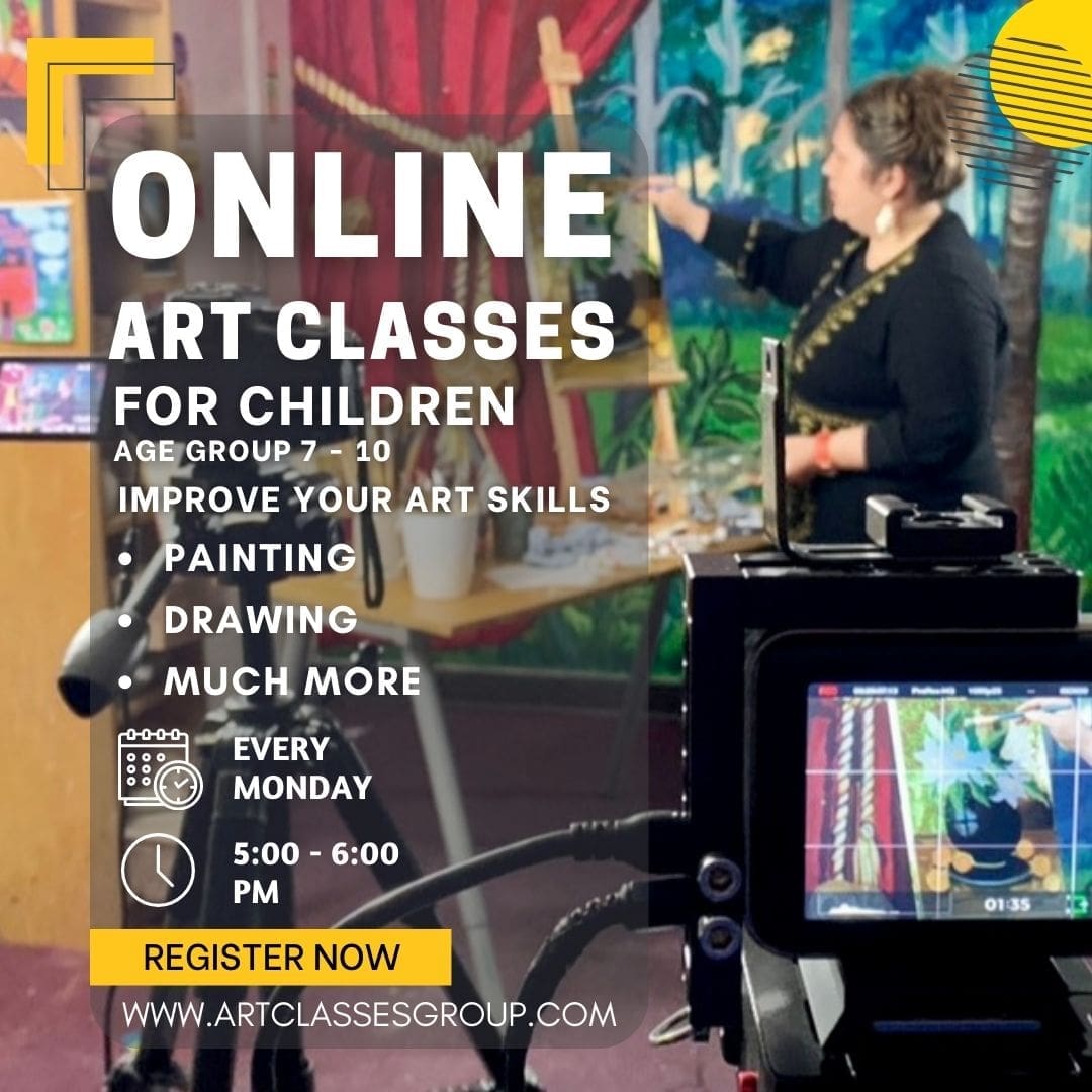 Online Art Classes for children age 7 10. Art Classes for Adults