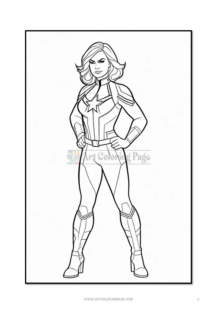 Dive into Adventure with Captain Marvel Coloring Pages Vol. 2!