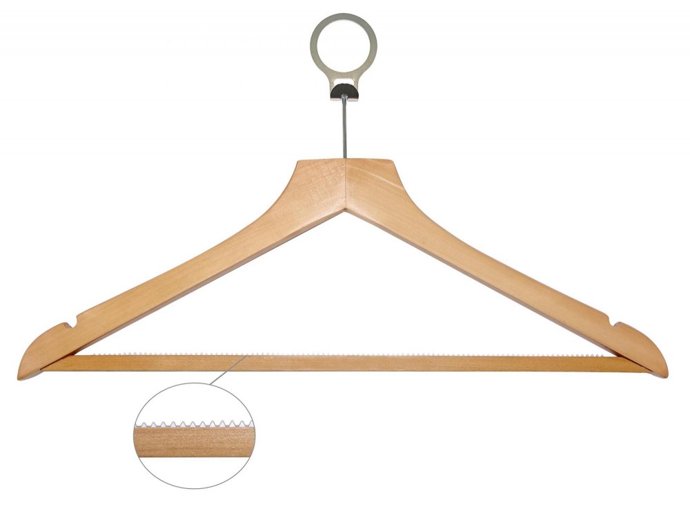 Wooden antitheft coat hanger Basic Alda Cosmetics