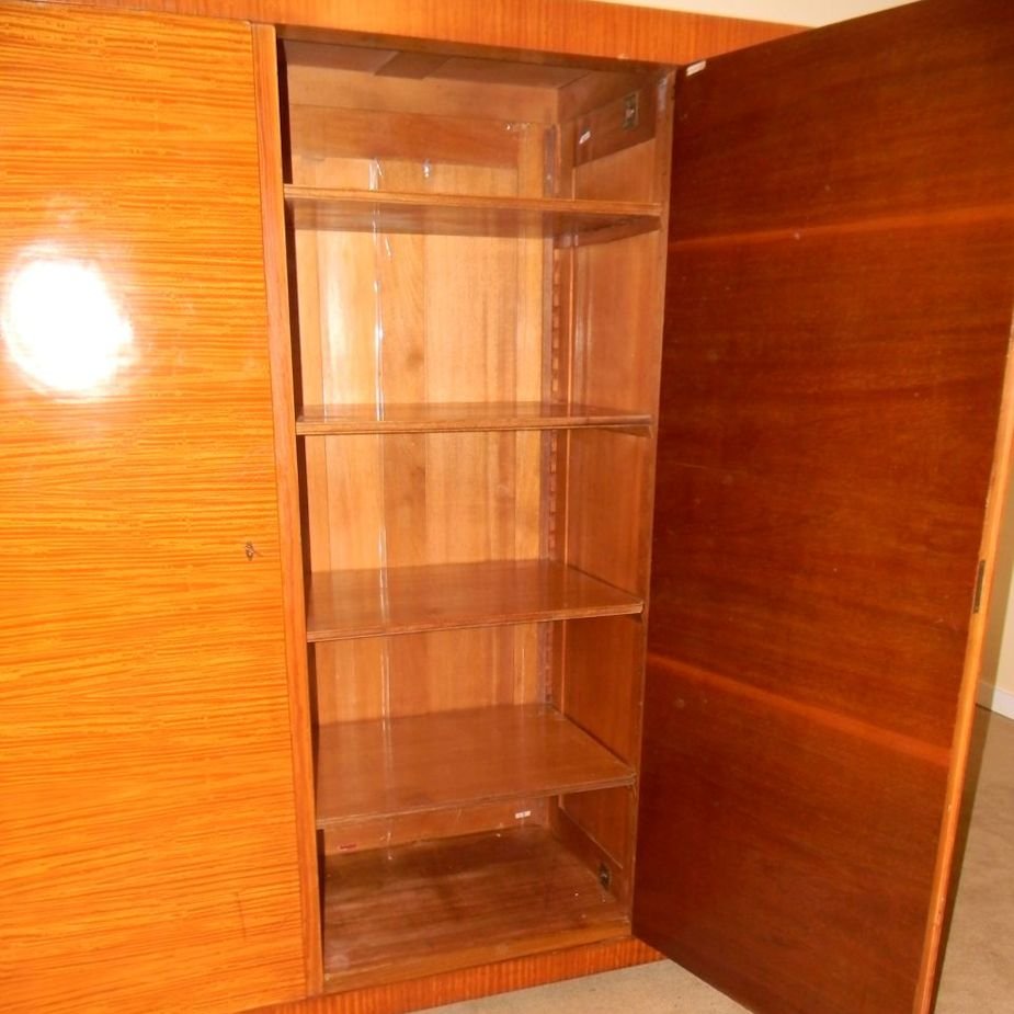 Large original European Modernist Armoire Storage Center Dining Room