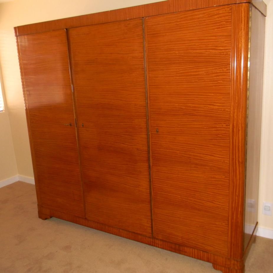 Large original European Modernist Armoire Storage Center Dining Room
