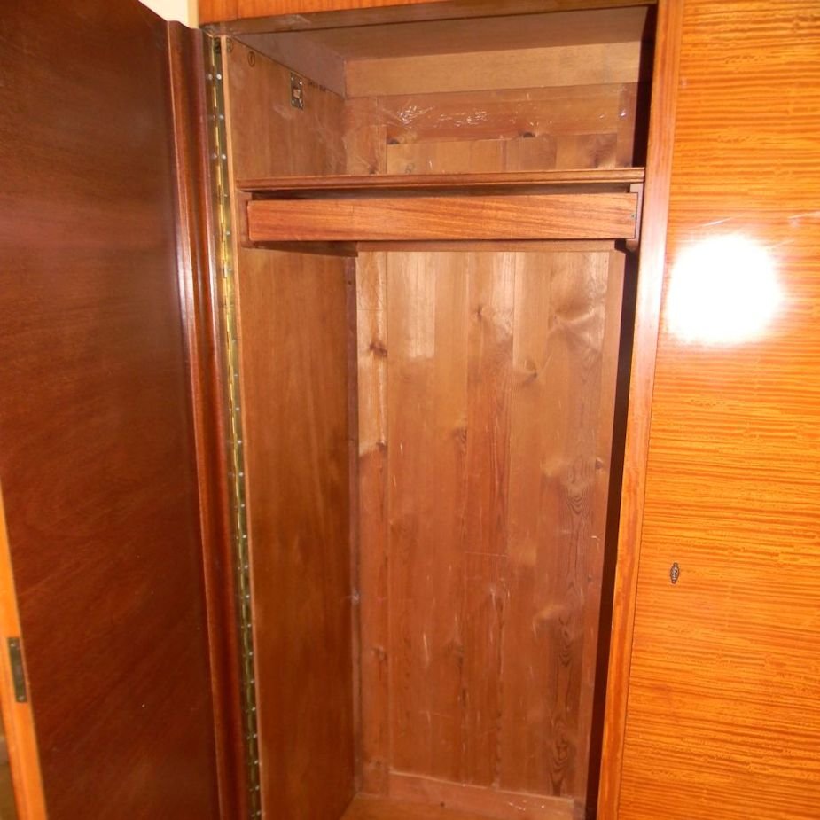 Large original European Modernist Armoire Storage Center Dining Room